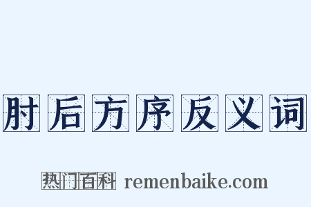 肘后方序反义词是什么意思的图片